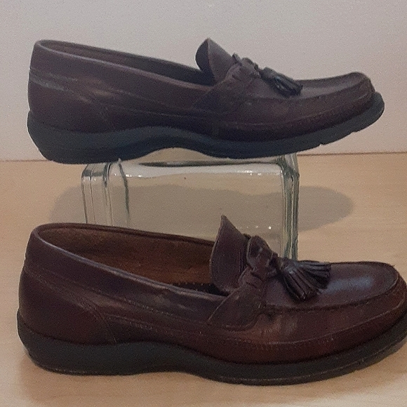 Field N Forest Men's Sea Scape 8M Brown Loafer Tassel Moc Toe Made in Brazil - Picture 2 of 8